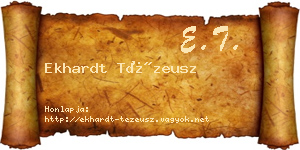 Ekhardt Tézeusz névjegykártya